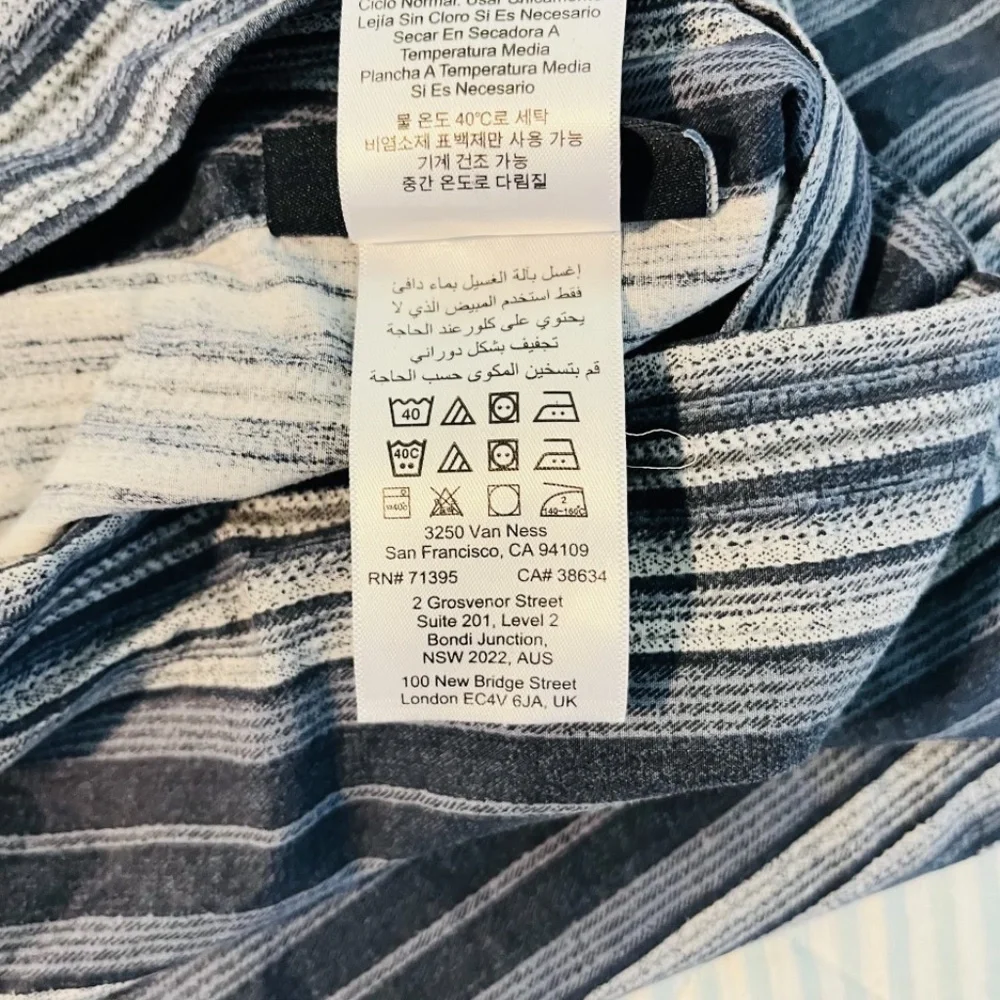Pottery Barn Teen Railroad Stripe Full/Queen Duvet Cover + 2 Shams 100% Cotton